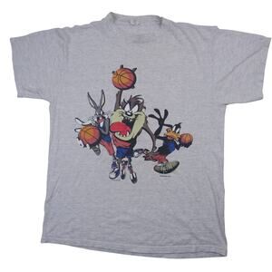 Vintage 1995 Looney Tunes Basketball Front/Back Graphic T Shirt